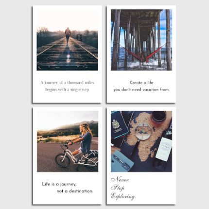 Ein Set mit 4 Postkarten aus der Serie Individual Nomad. Ihr Preisvorteil 15%