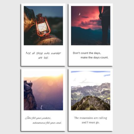 Ein Set mit 4 Postkarten aus der Serie Individual Nomad. Ihr Preisvorteil 15%